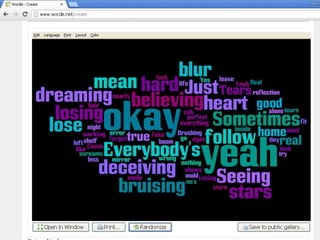 Wordle inside cd cover options