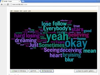 Wordle inside cd cover options