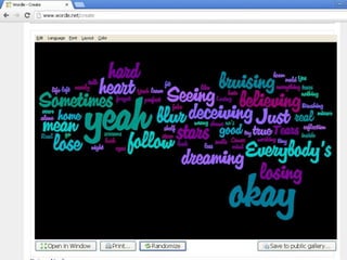 Wordle inside cd cover options