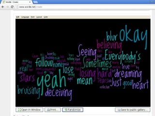 Wordle inside cd cover options