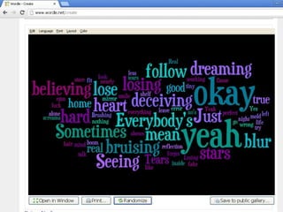 Wordle inside cd cover options