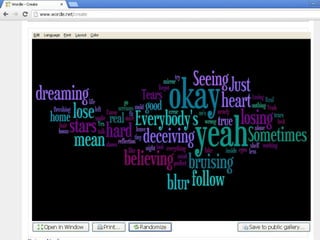 Wordle inside cd cover options