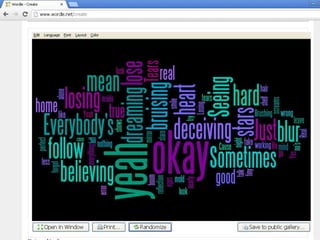 Wordle inside cd cover options