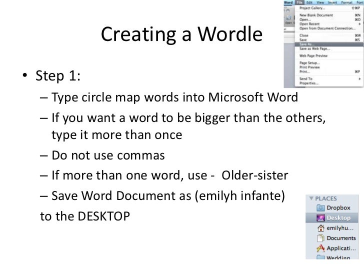 How to make a wordle infante 
