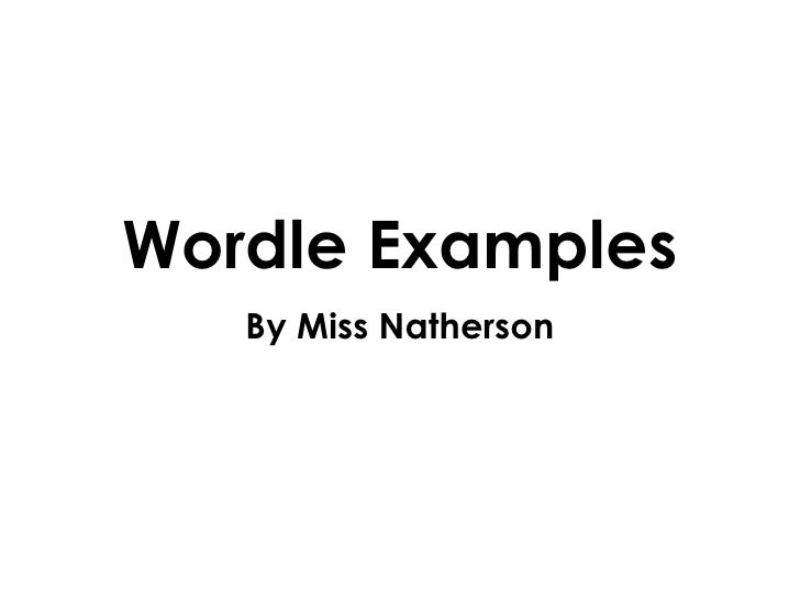 Wordle Examples For School Wordle Examples For School