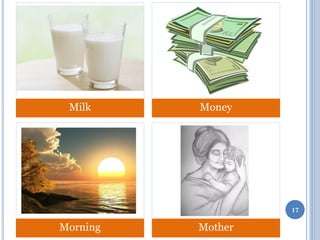 Milk

Money

17

Morning

Mother

 