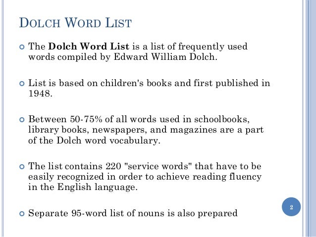 dolch flashcards