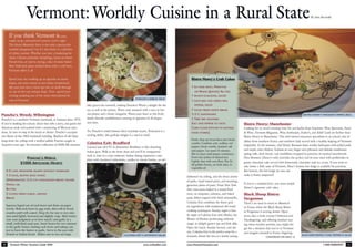 Vermont: Worldly Cuisine in a Rural State 