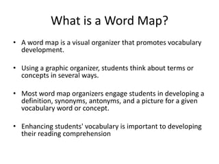 Word maps to build comprehension | PPTX
