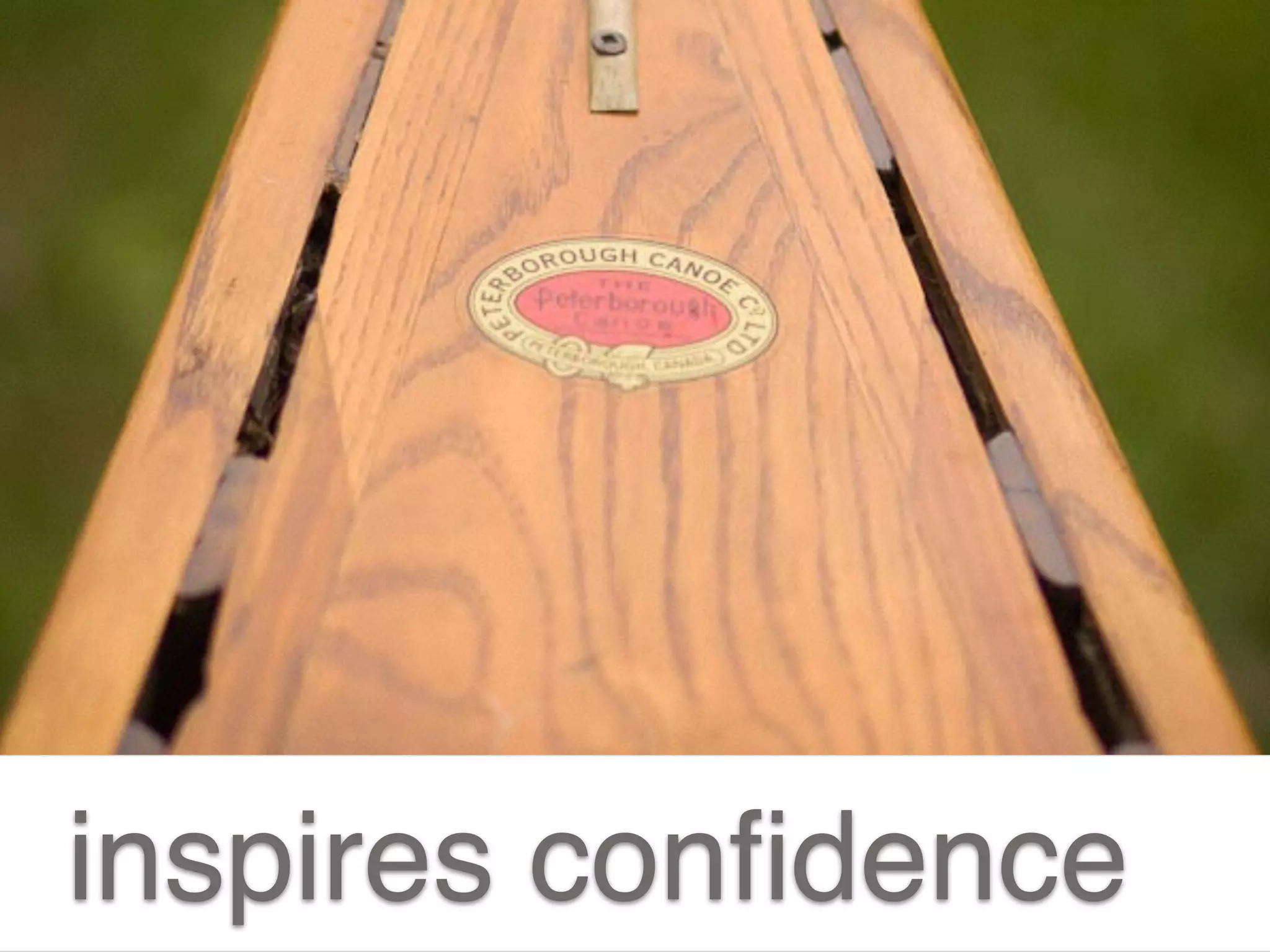 inspires conﬁdence
 