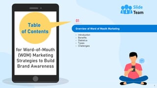 Word Of Mouth WOM Marketing Strategies To Build Brand Awareness Powerpoint Presentation Slides Mkt Cd