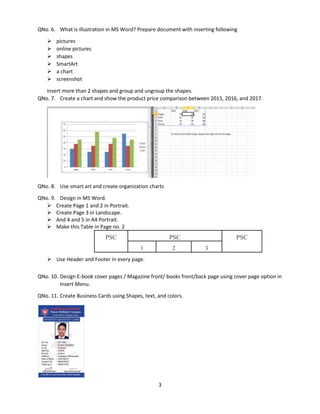 Word practical questions for exercises | PDF