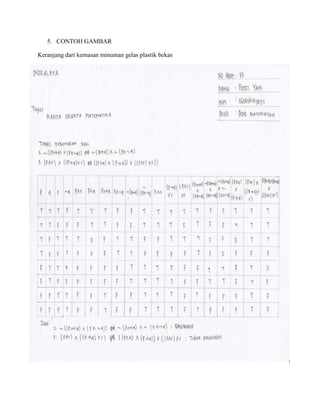5. CONTOH GAMBAR
Keranjang dari kemasan minuman gelas plastik bekas
 