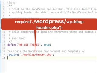 require('./wordpress/wp-blog-
header.php');
 