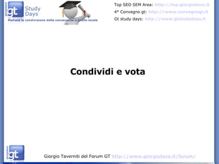 Condividi e vota 