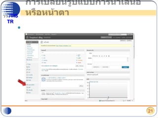 การเปลี่ยนรูปแบบการนำเสนอหรือหน้าตา เลือกที่ “รูปแบบบล็อก”21