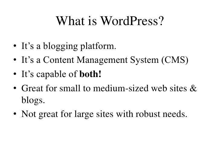 Wordpress 101 course