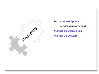 Ajuda de Wordpress   ( traducció automàtica) Manual de Dolors Reig 