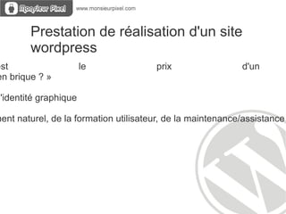 Compétences pour Gérer un site web avec wordpress Nécessite de connaître : - le traitements des images pour le web - rédaction pour le web (notions de référencement) - l'interface d’administration wordpress  