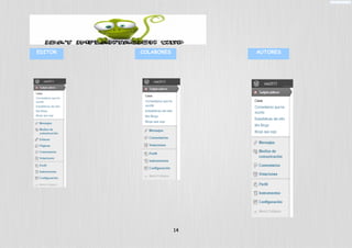 14
EDITOR COLABORES AUTORES
 