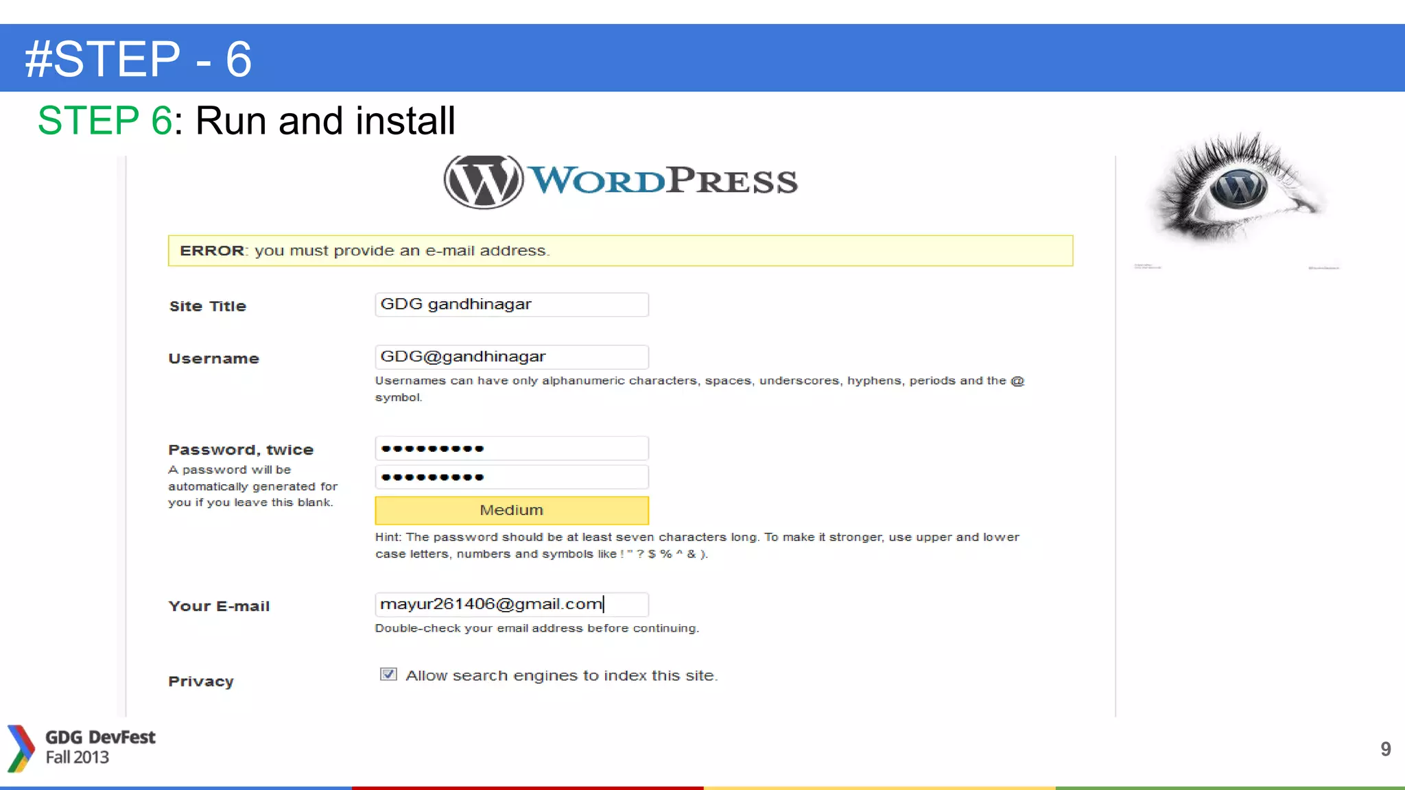 #STEP - 6
STEP 6: Run and install
9
 