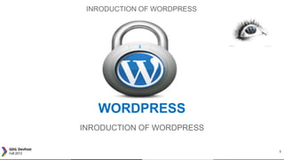 Basic Wordpress PPT | PPTX