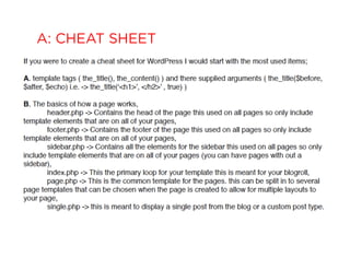 A: CHEAT SHEET

 