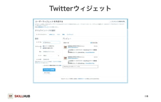 SKILLHUB 
Twitterウィジェット 
118 
