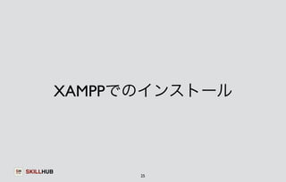 SKILLHUB 
XAMPPでのインストール 
25 
 