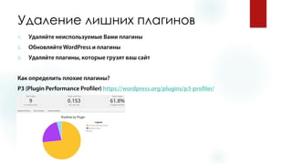 Удаление лишних плагинов  