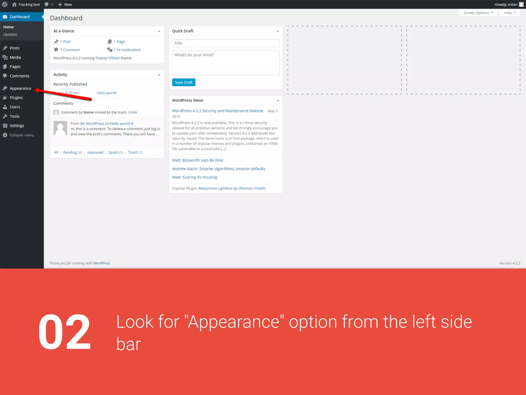 02Lookfor"Appearance"optionfromtheleftside
bar
 