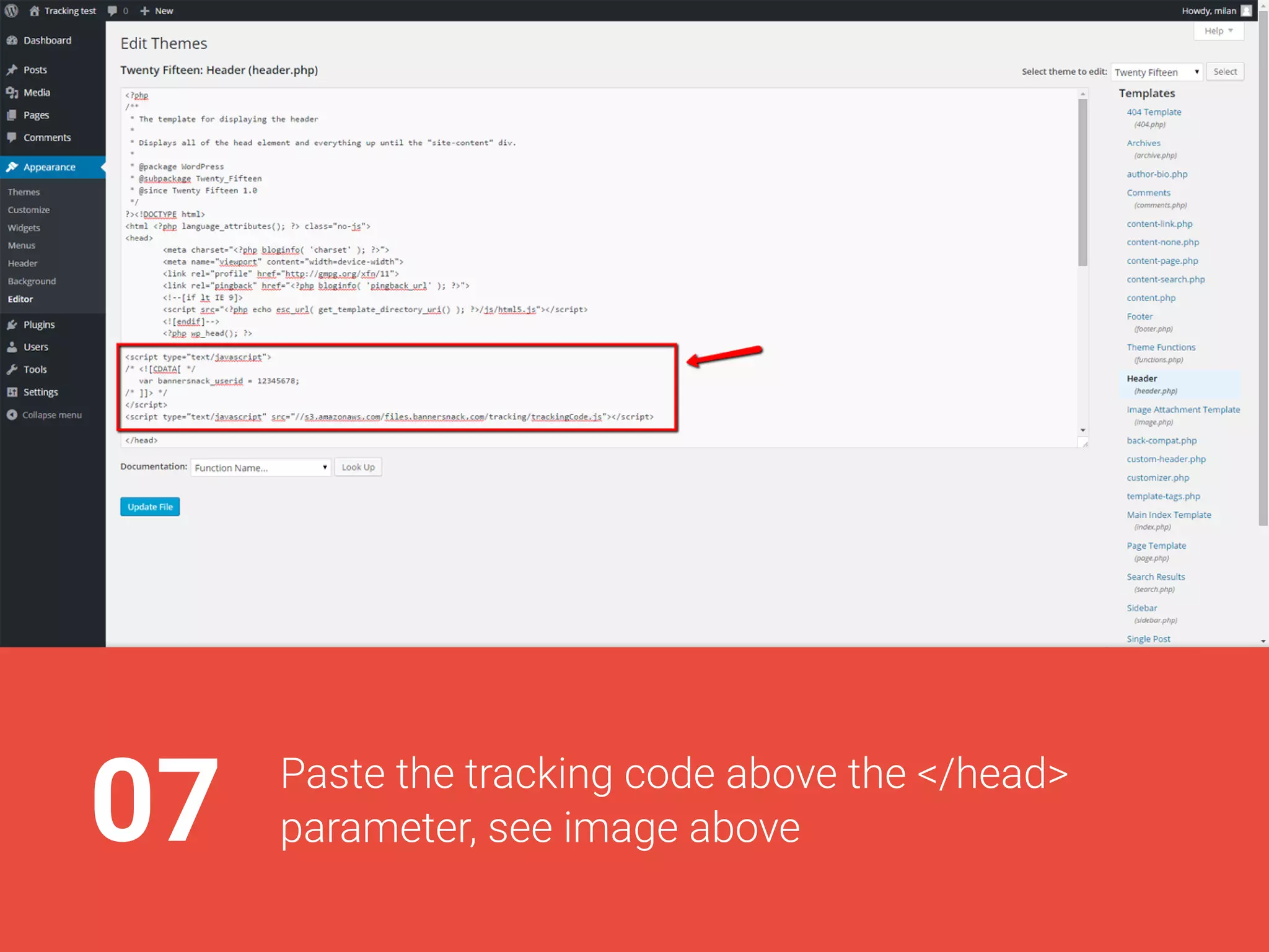 07Pastethetrackingcodeabovethe</head>
parameter,seeimageabove
 