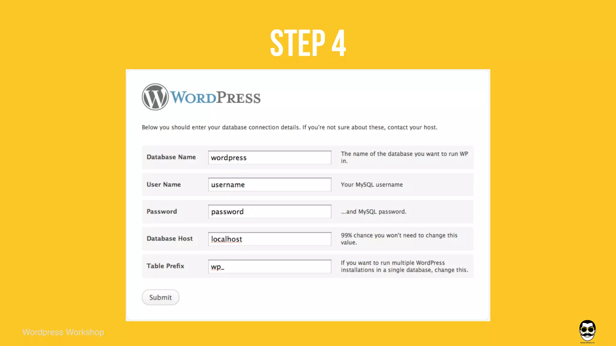 STEP 4
Wordpress Workshop
 