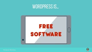 wordpress is…
Wordpress Workshop
FREE
SOFTWARE
 