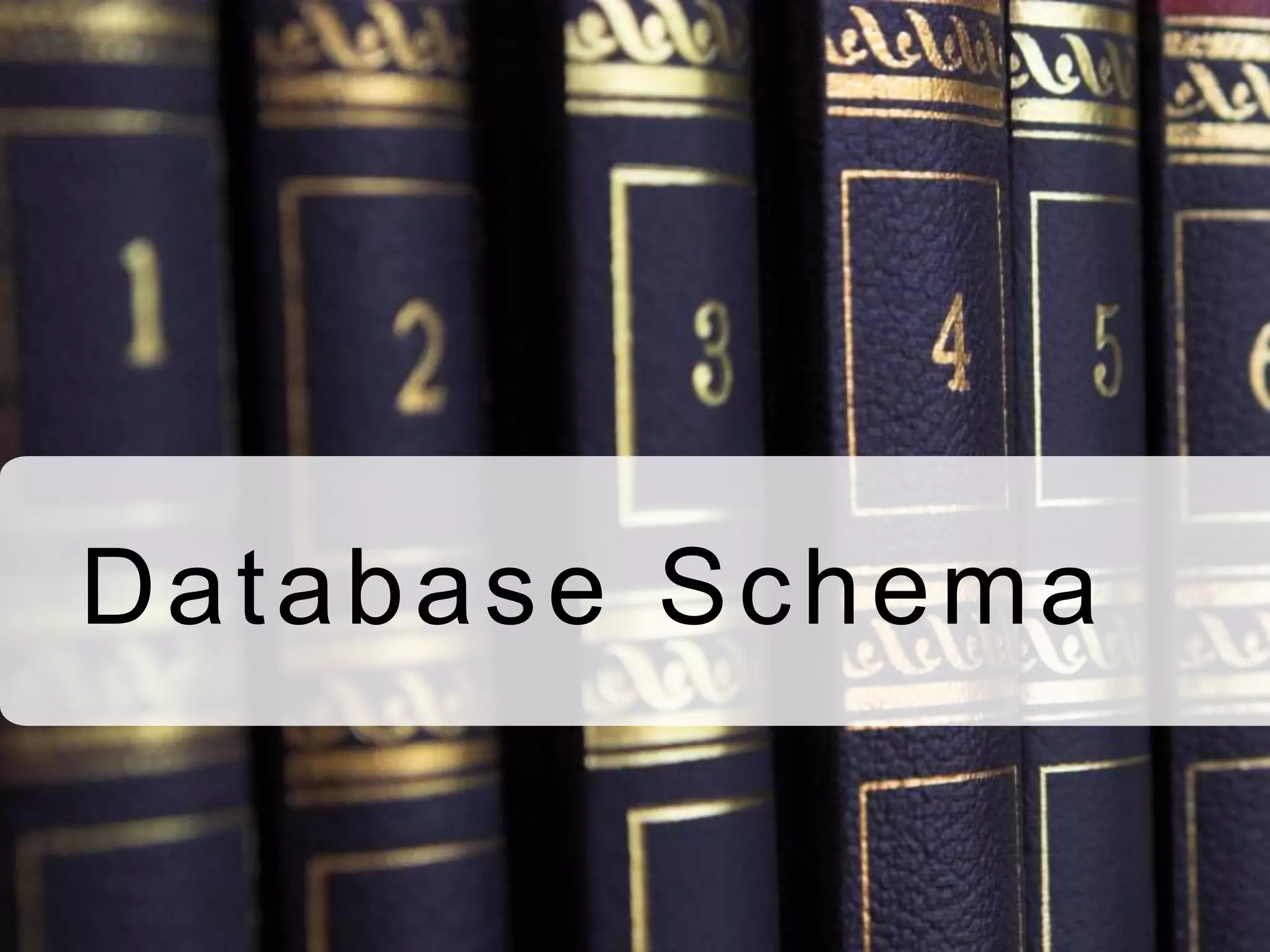 Database Schema
 