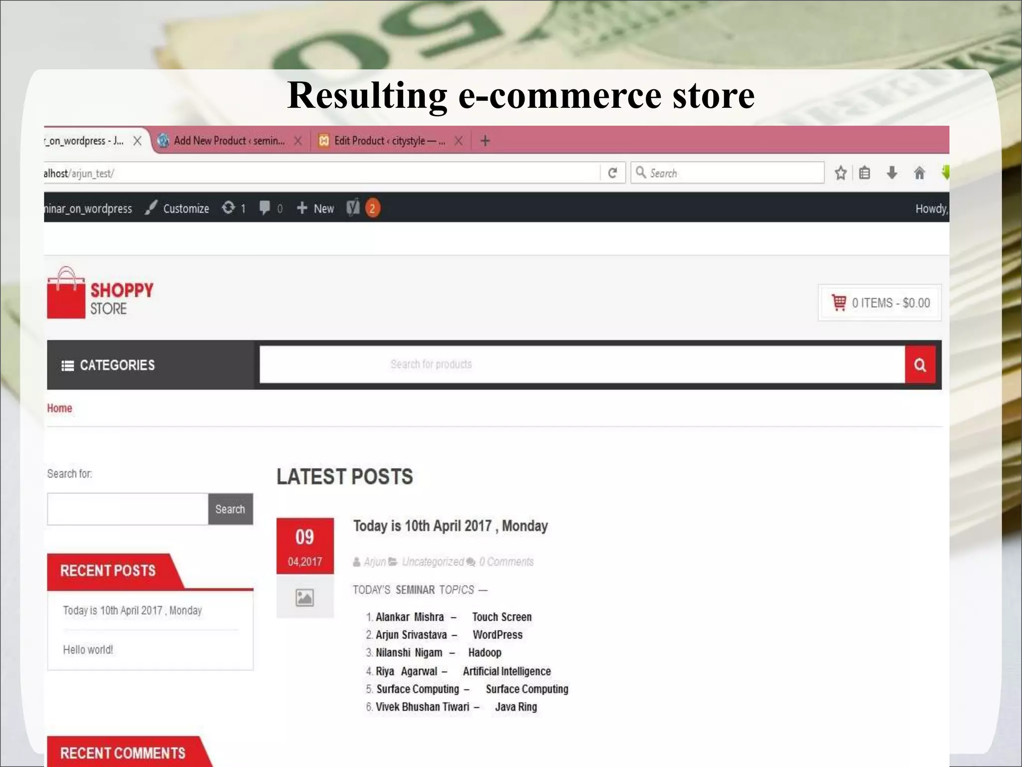 Resulting e-commerce store
.
 