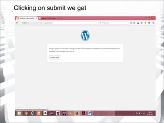 Clicking on submit we get
 
