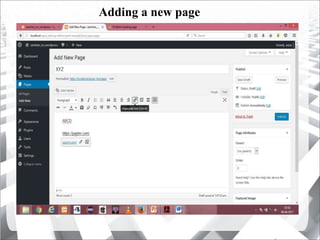 Adding a new page
 