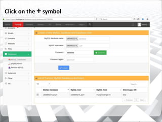 Click on the + symbol
 
