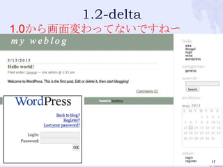1.0から画面変わってないですね〜
17
 