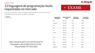 https://exame.abril.com.br/carreira/12-
linguagens-de-programacao-muito-
requisitadas-no-mercado/
rc.blog.br
 