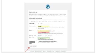 Curso Wordpress - WIS - Junho 2018 - Renzo Colnago
 