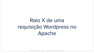 Raio X de uma
requisição Wordpress no
Apache
Curso Wordpress - WIS - Junho 2018 - Renzo Colnago
 