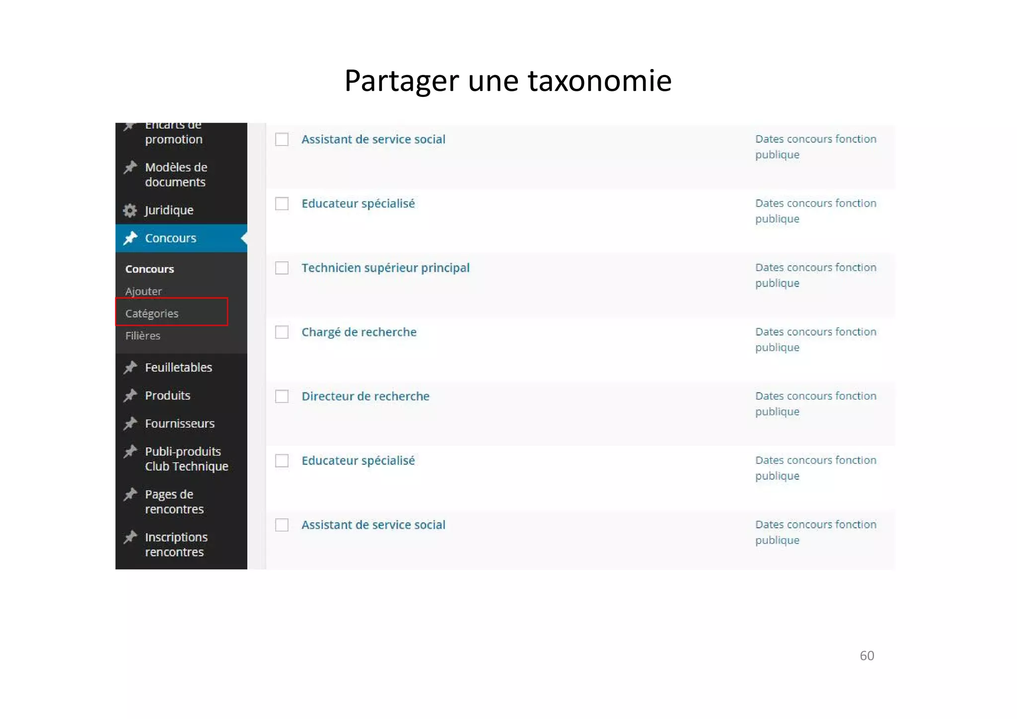 60
Partager une taxonomie
 