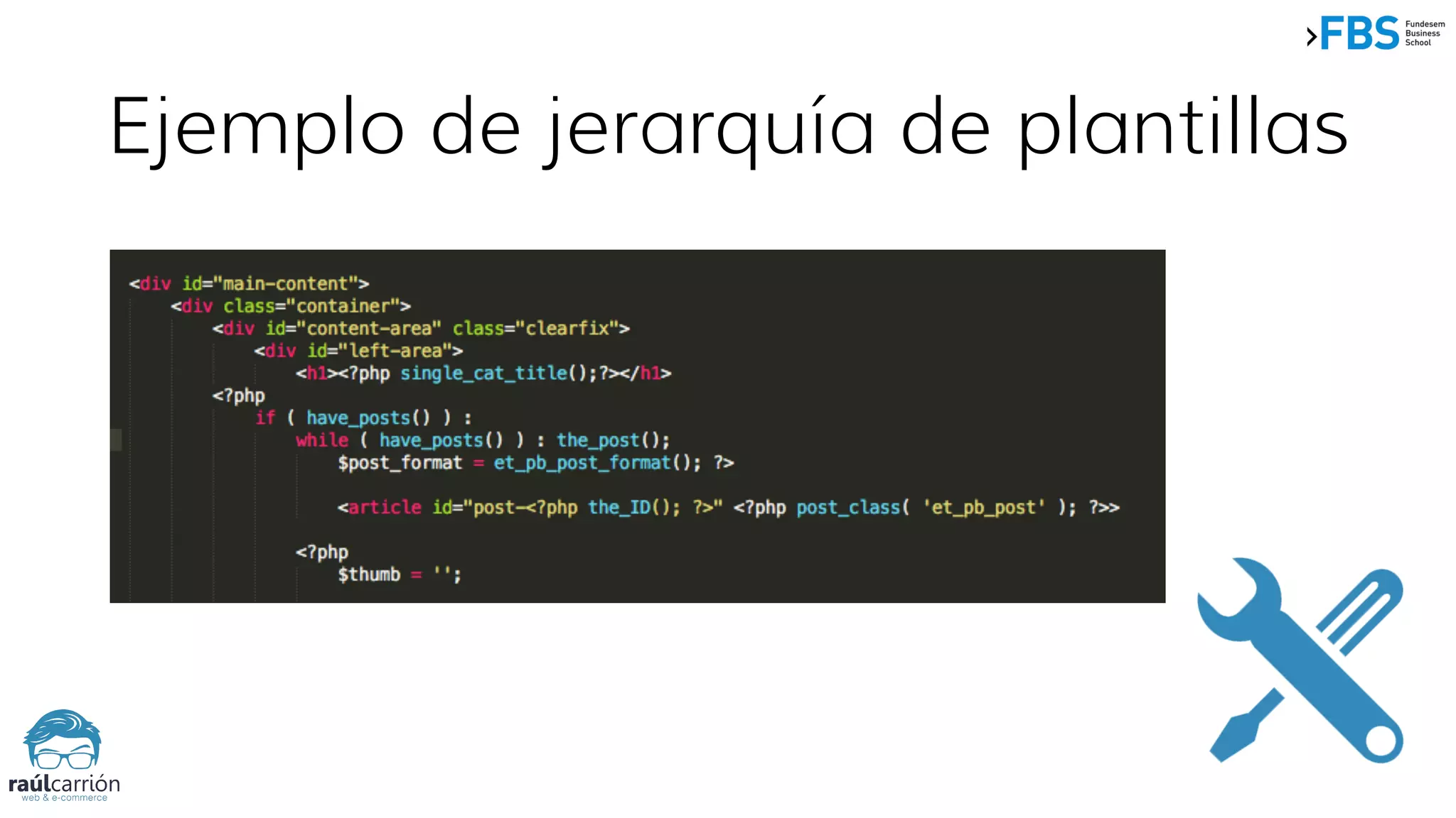 Ejemplo de jerarquía de plantillas
 