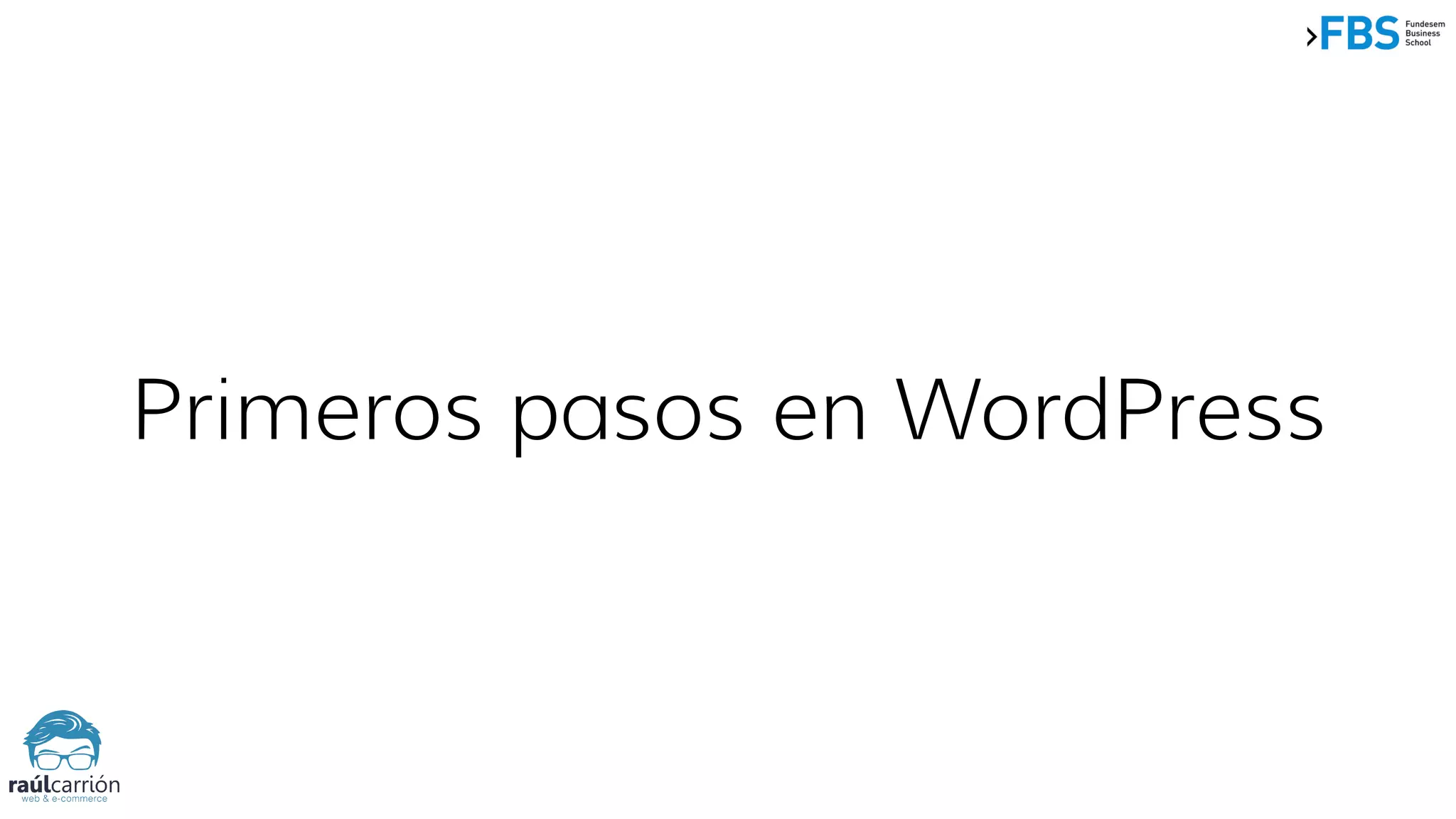 Primeros pasos en WordPress
 