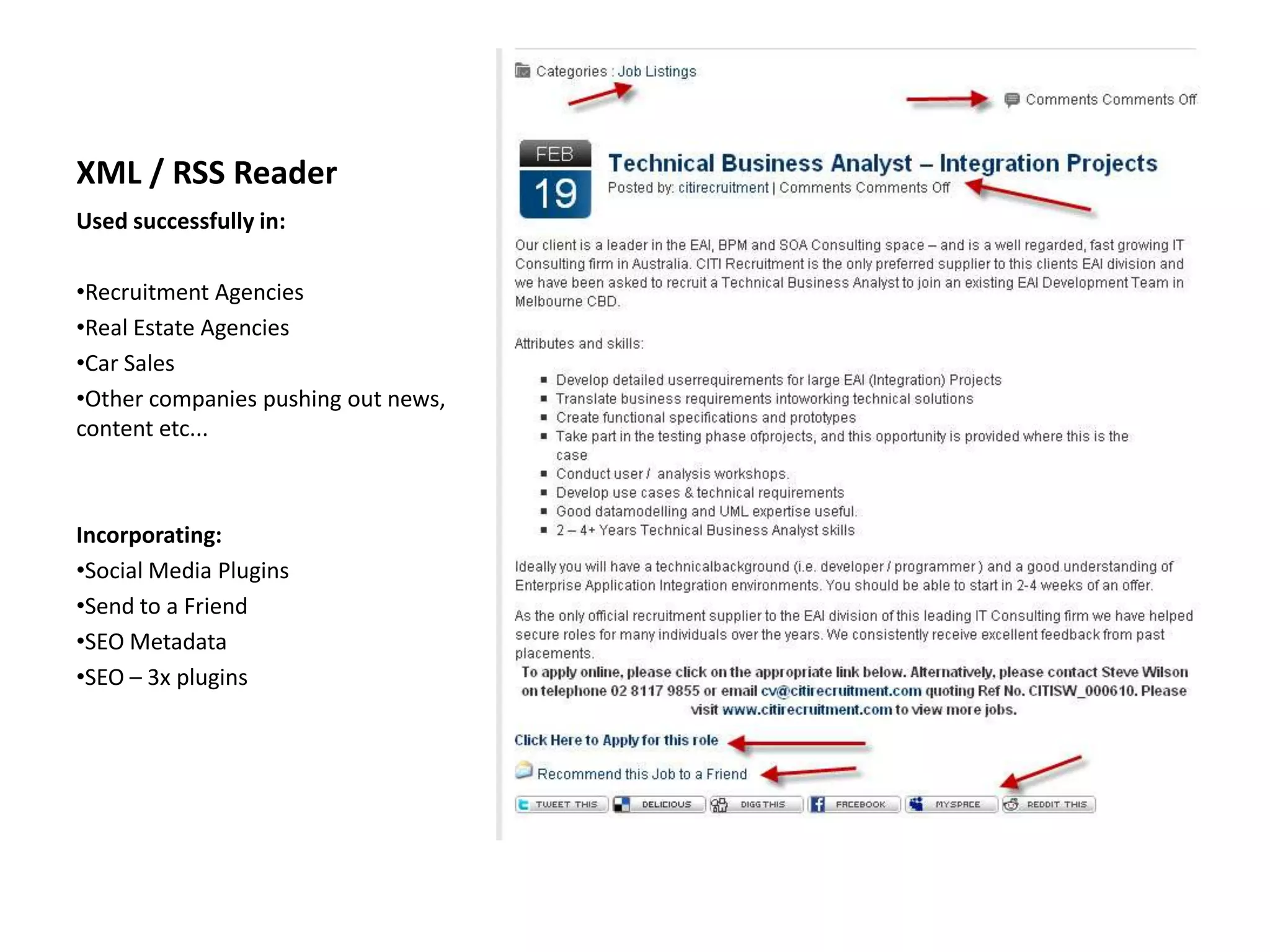 Have a sidebar with your social media pages – works both ways