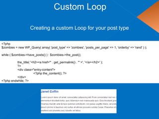Custom Post Types and Taxonomies in WordPress | PPT