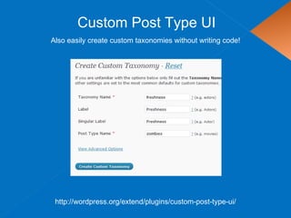 Custom Post Types and Taxonomies in WordPress