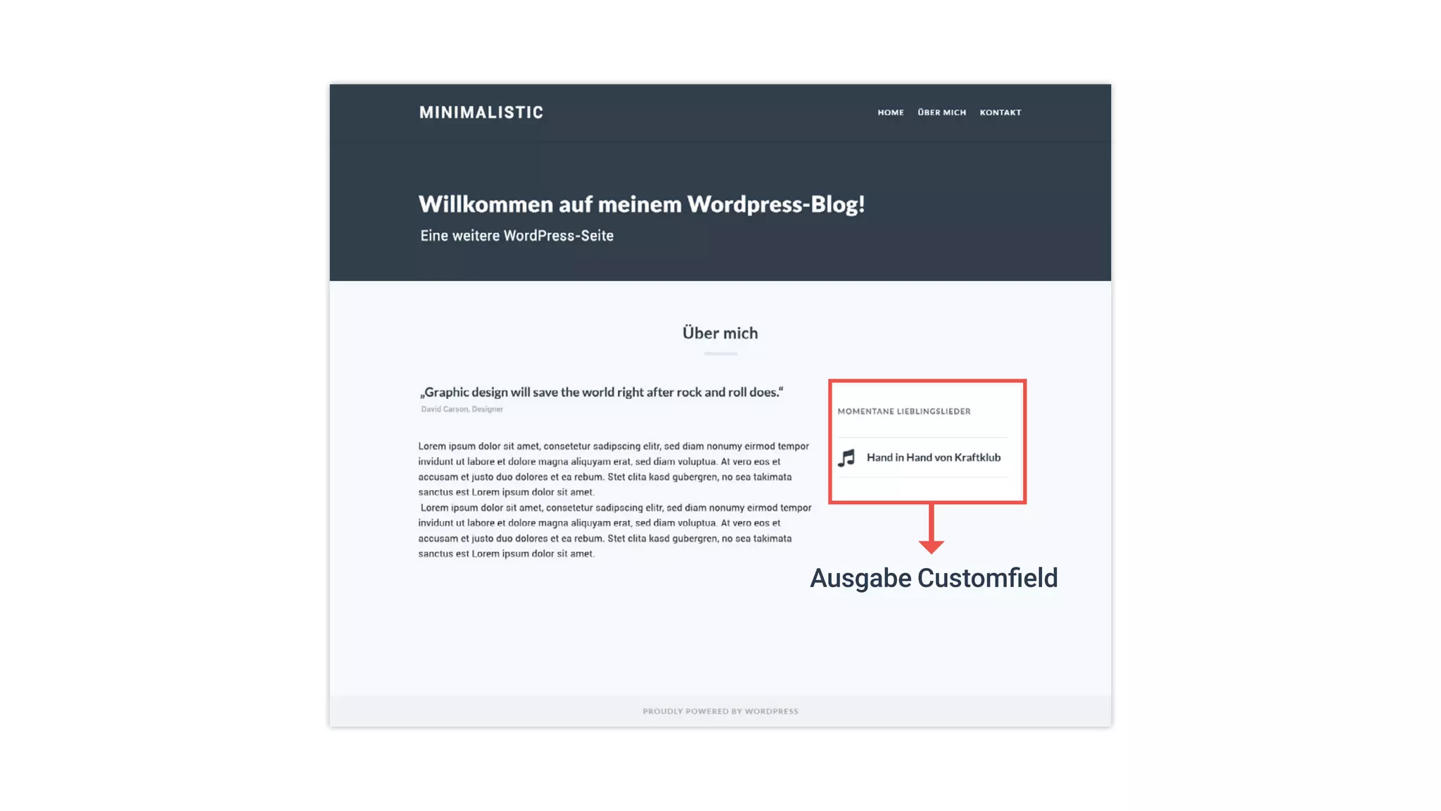 Ausgabe Customfield
 